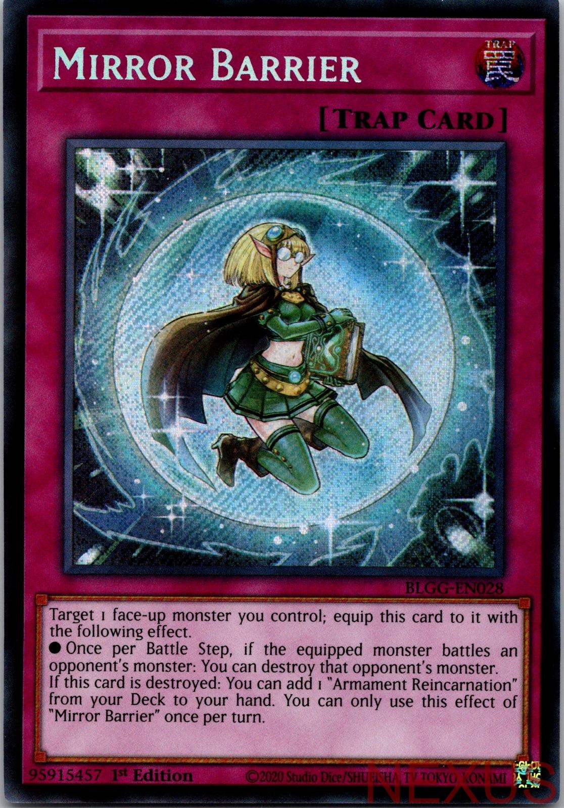 Mirror Barrier BLGG-EN028 Secret Rare 1st Edition Near Mint