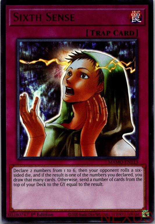 Sixth Sense MAMO-EN113 Ultra Rare Magnificent Monsters Yu-Gi-Oh 1st Edition NM