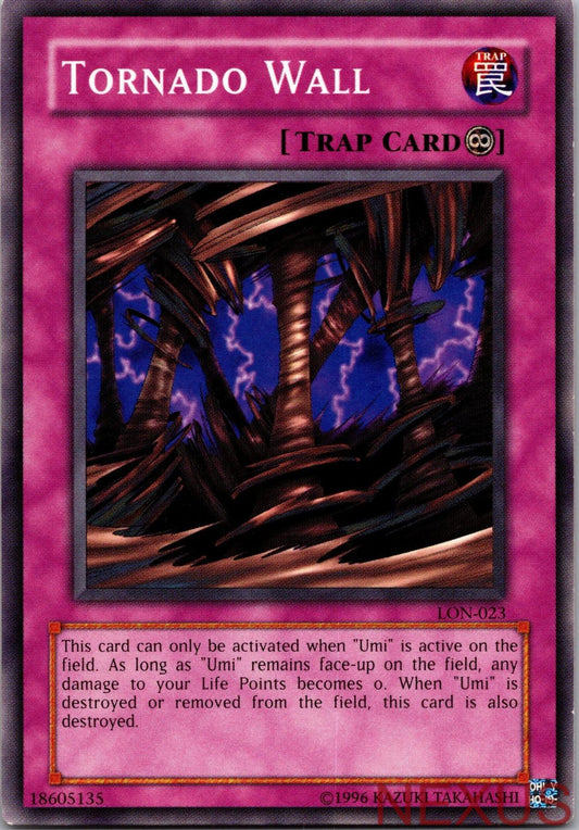 Tornado Wall LON-023 Common Labyrinth of Nightmare Yu-Gi-Oh Unlimited Near Mint