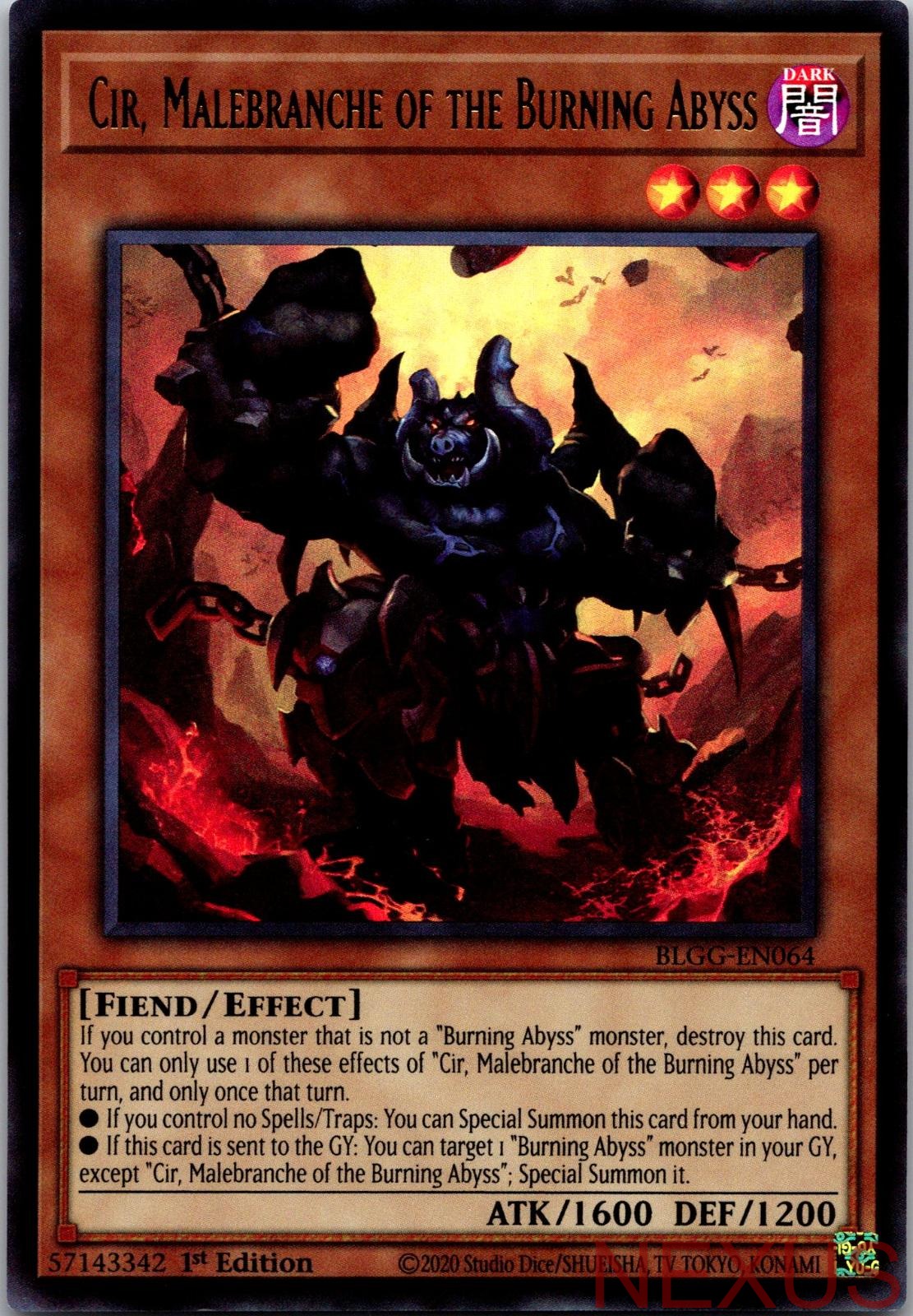 Cir, Malebranche of the Burning Abyss BLGG-EN064 1st Edition NM