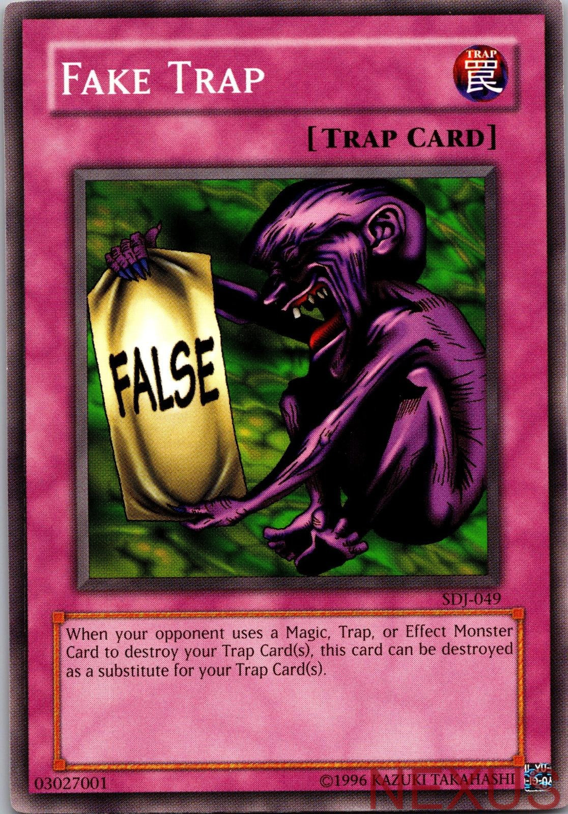 Fake Trap SDJ-049 Common Starter Deck: Joey Yu-Gi-Oh Unlimited Near Mint