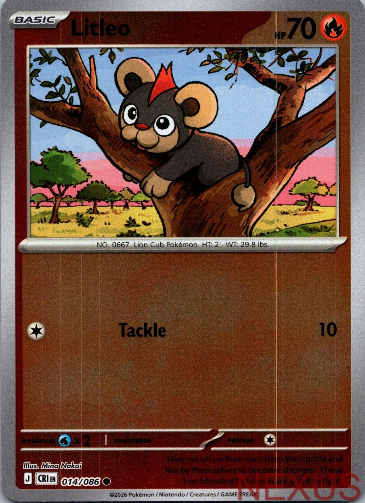 Litleo 014/086 Common Reverse Holo Near Mint