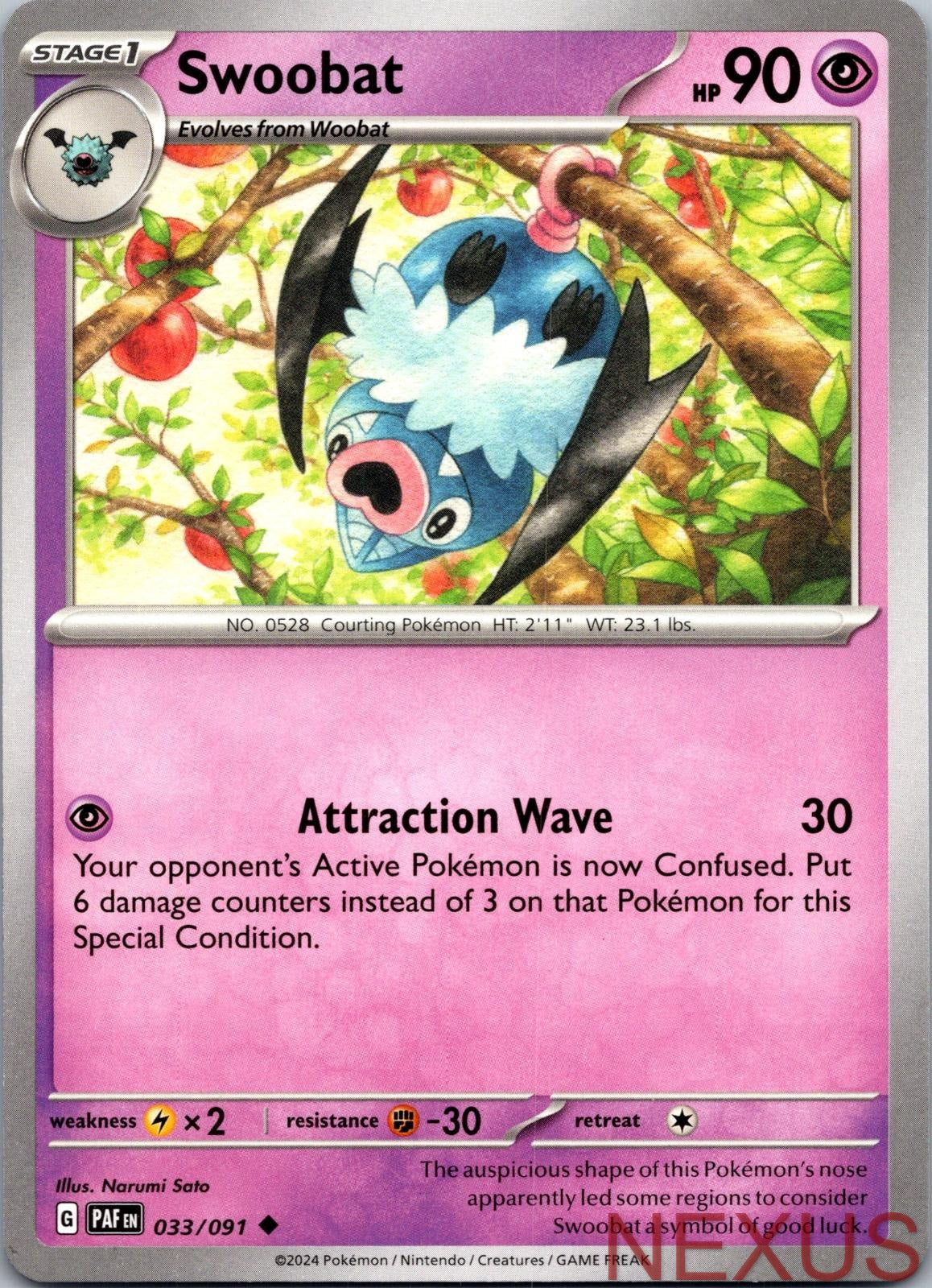 Swoobat 033/091 Uncommon Near Mint