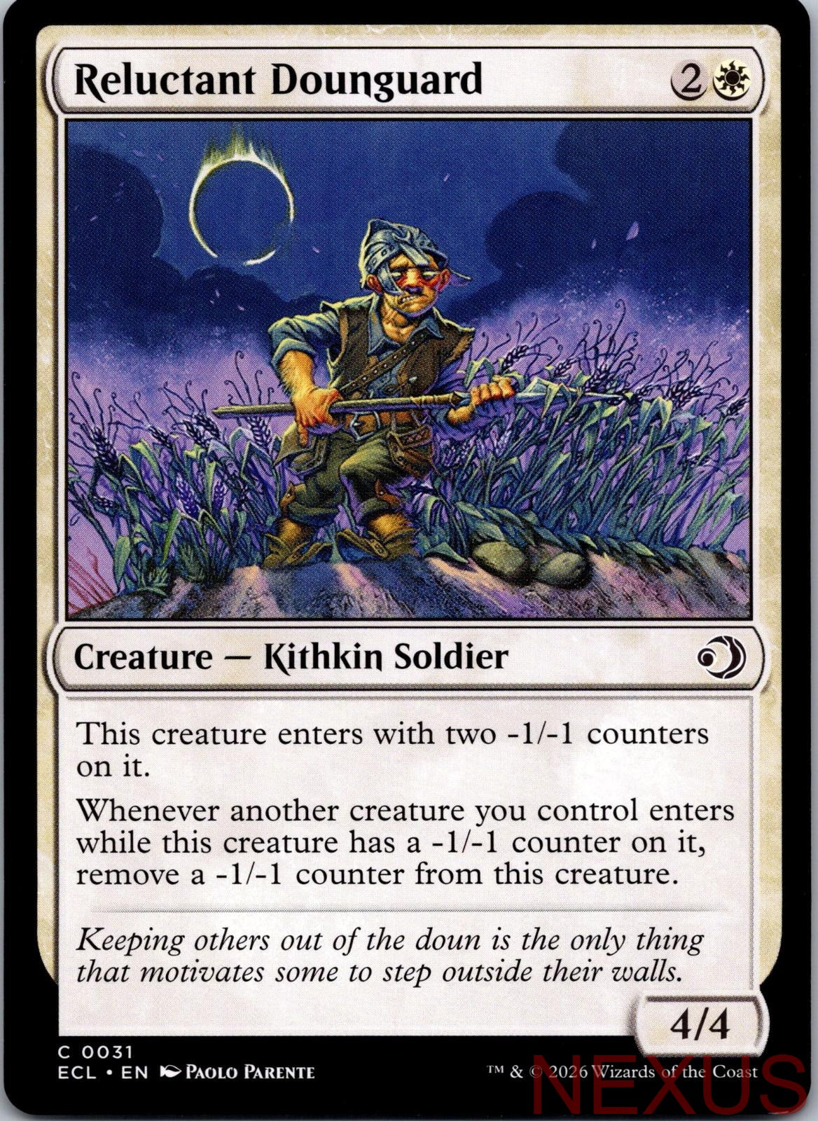 Reluctant Dounguard 31 Common Near Mint