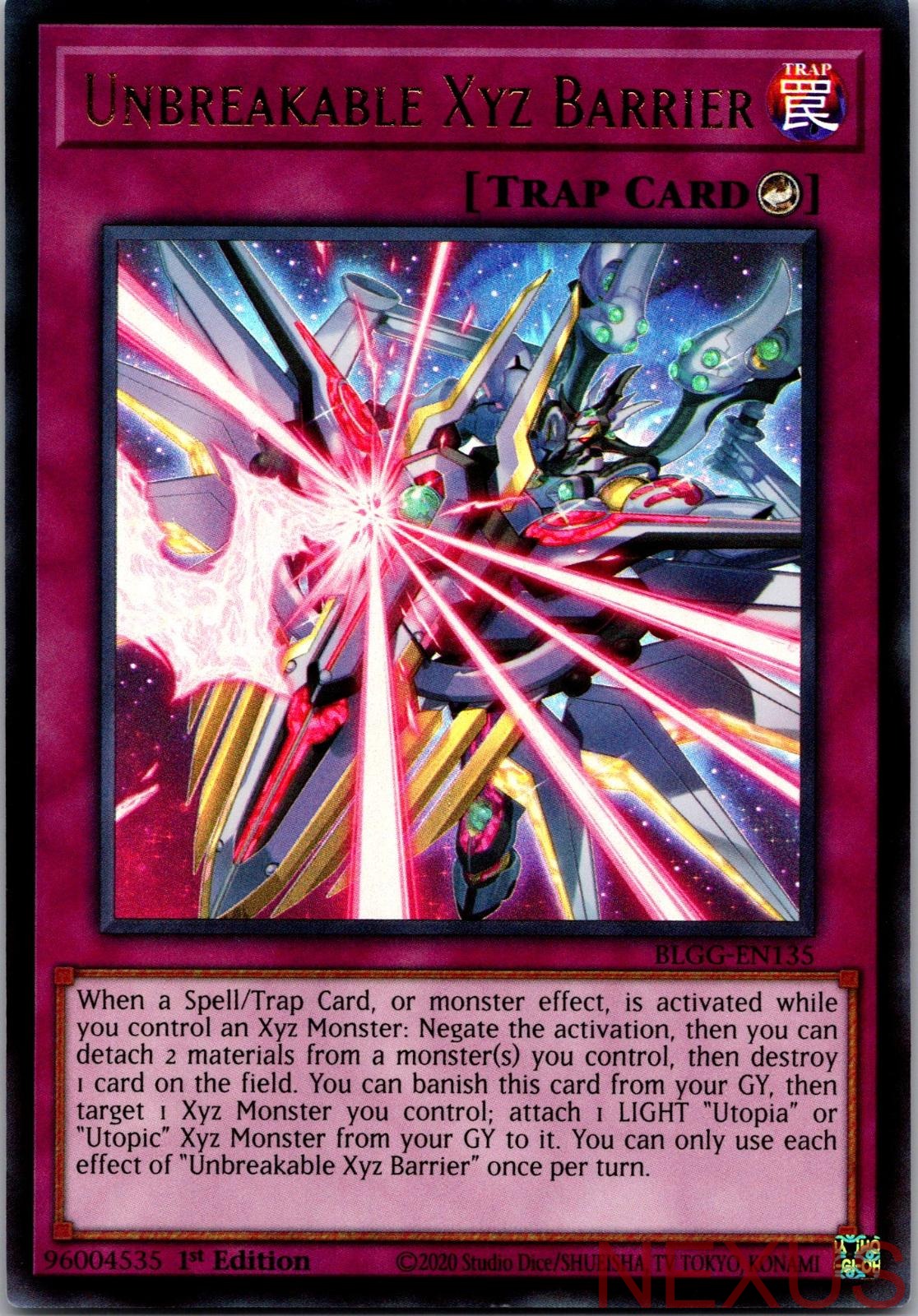 Unbreakable Xyz Barrier BLGG-EN135 Ultra Rare 1st Edition Near Mint
