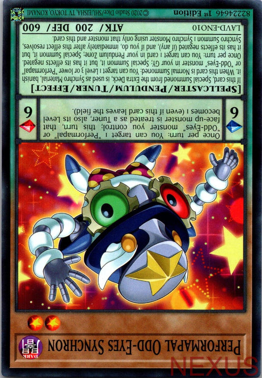 Performapal Odd-Eyes Synchron LAVD-ENO10 Legendary Arc-V Decks 1st Edition NM