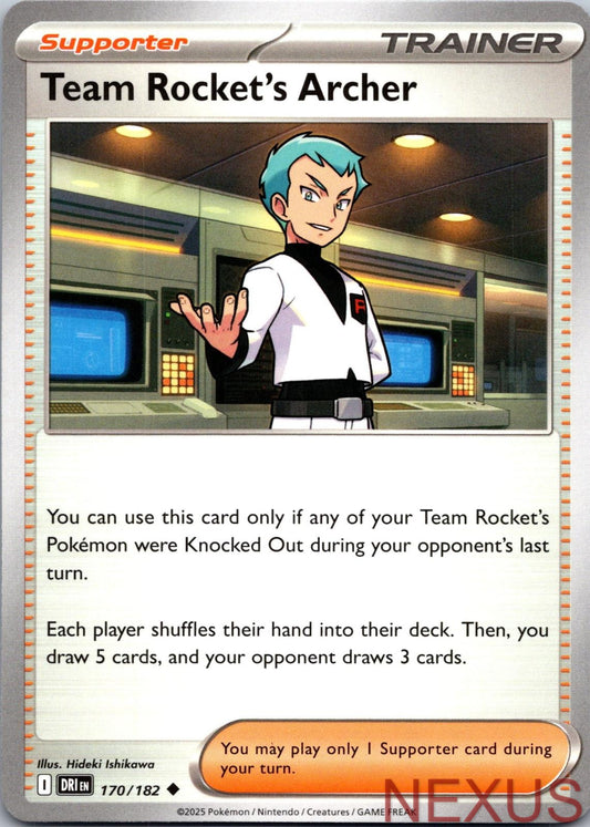 Team Rocket's Archer 170/182 Uncommon Near Mint