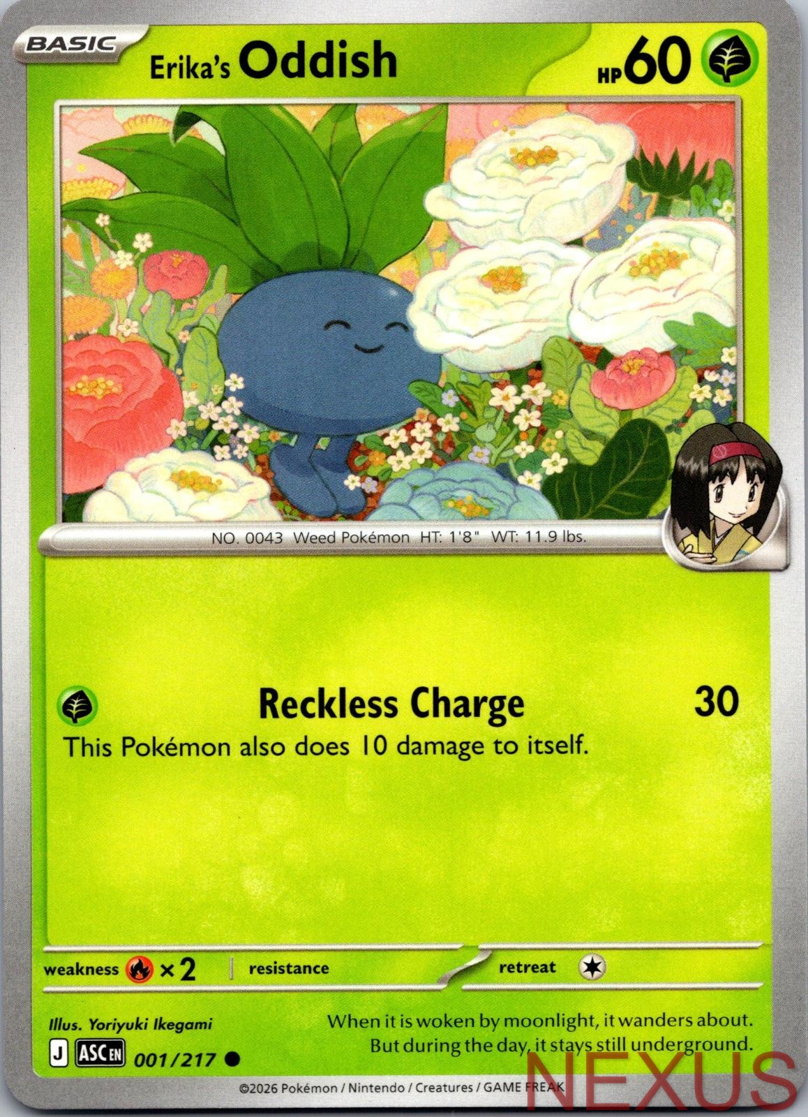 Erika's Oddish 001/217 Common Near Mint