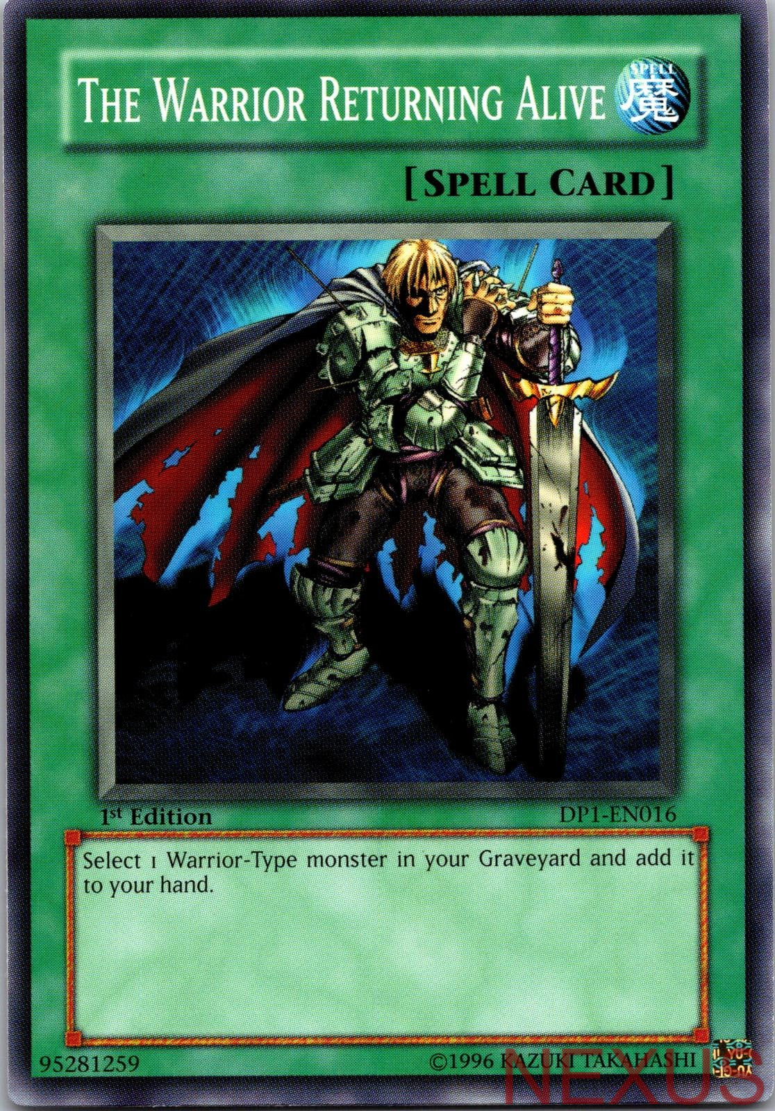 The Warrior Returning Alive DP1-EN016 Common 1st Edition Lightly Played
