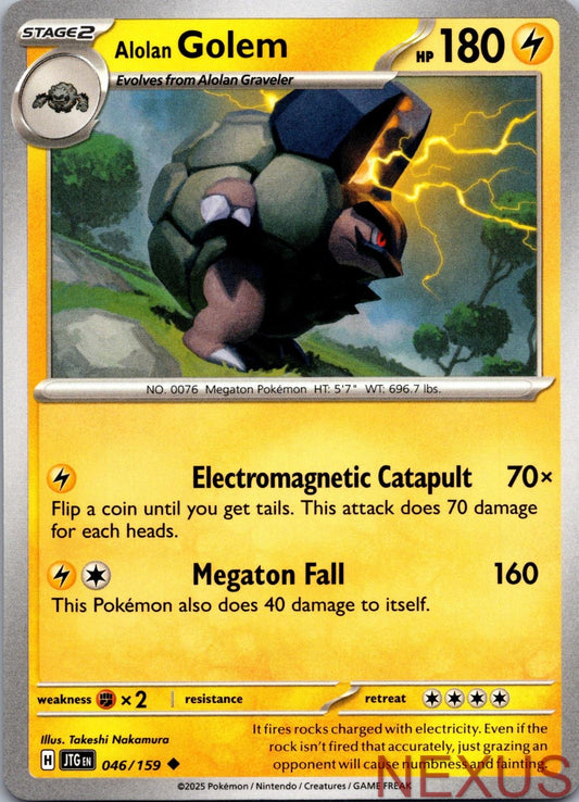 Alolan Golem 046/159 Uncommon Near Mint