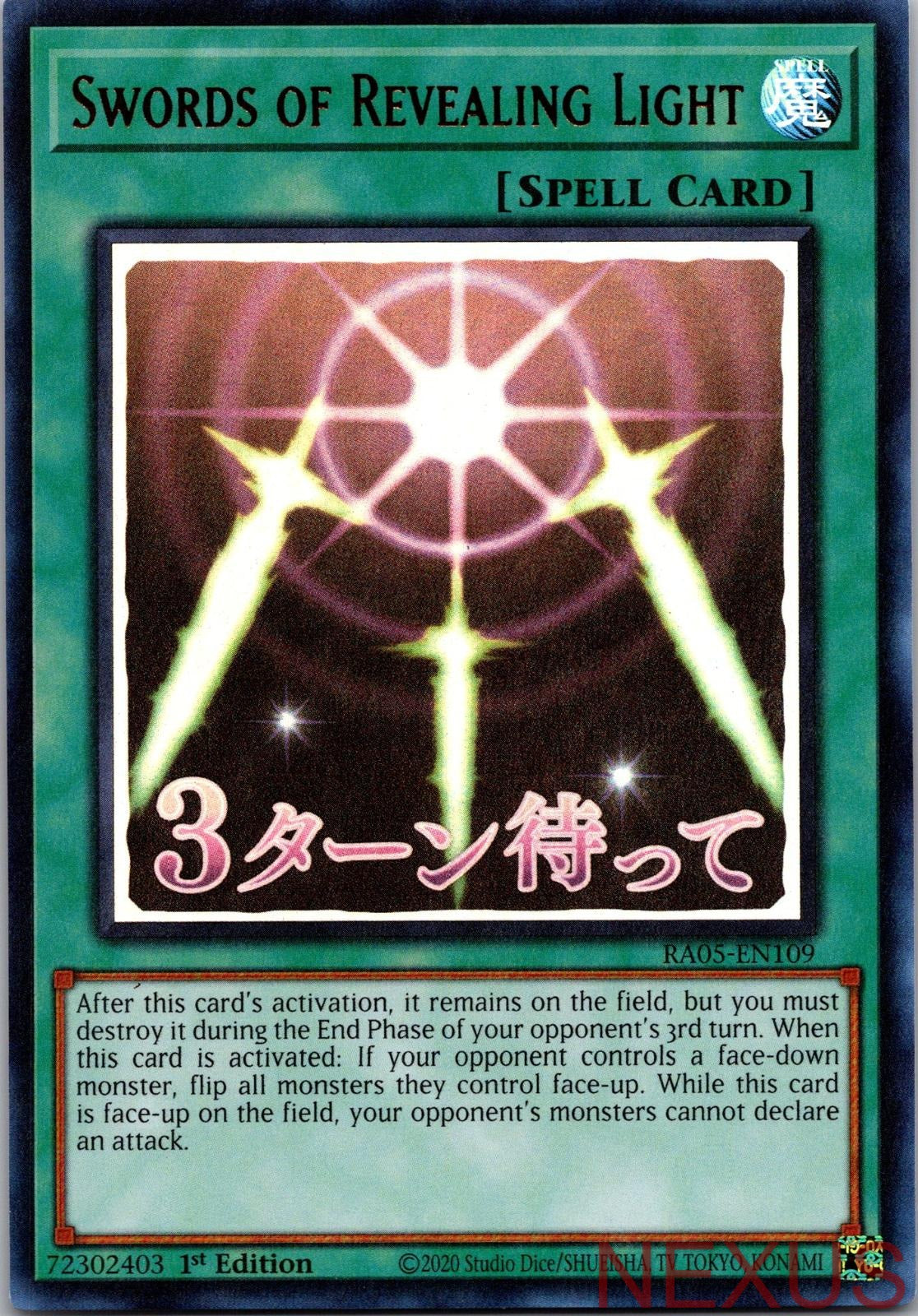 Swords of Revealing Light RA05-EN109 Ultra Rare 1st Edition Near Mint