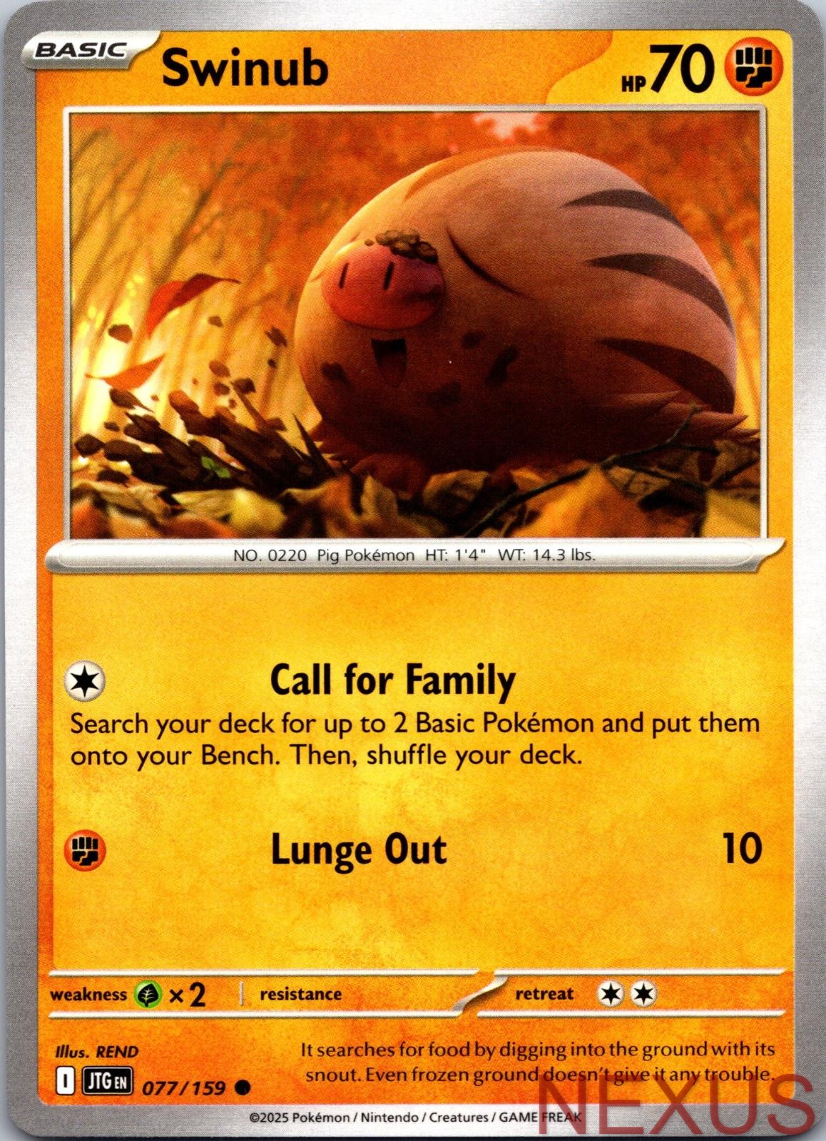 Swinub 077/159 Common Near Mint