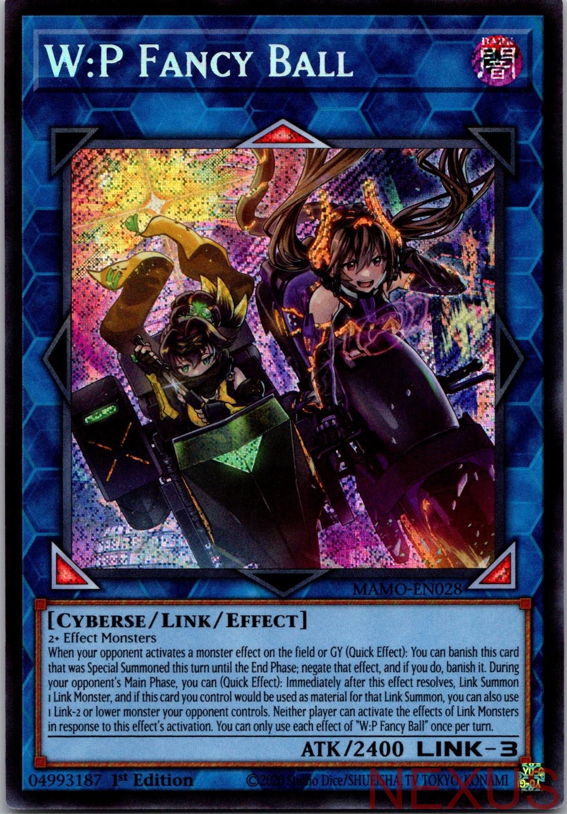 W:P Fancy Ball (Secret Rare) MAMO-EN028 Yu-Gi-Oh 1st Edition NM