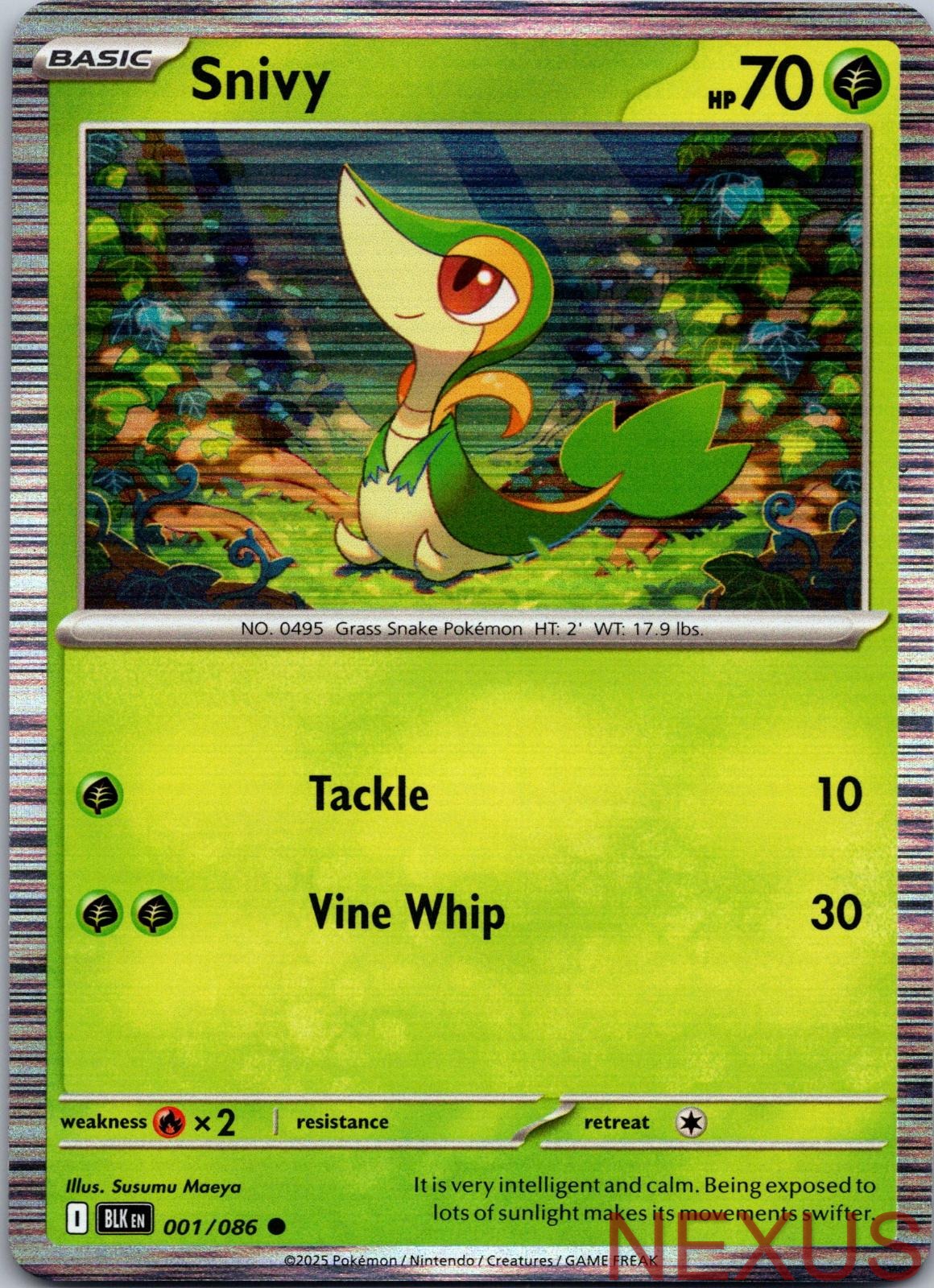 Snivy (Unova Poster Collection) 001/086 Holo Common Near Mint