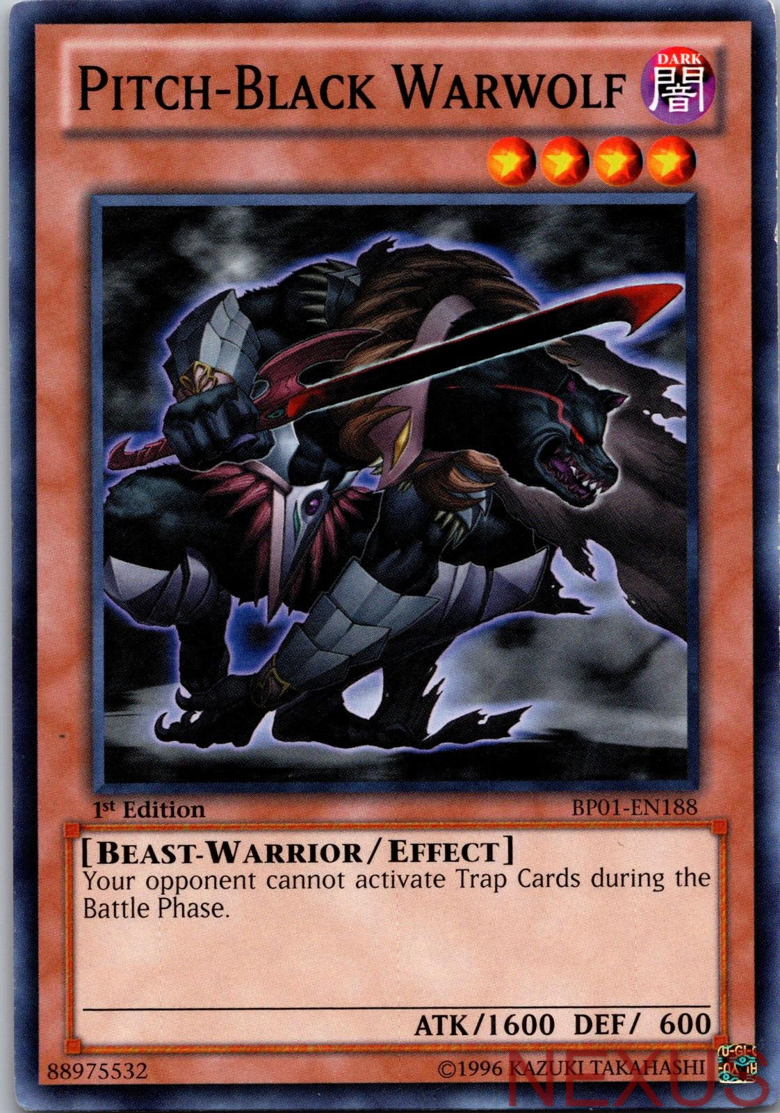 Pitch-Black Warwolf BP01-EN188 Common 1st Edition Lightly Played