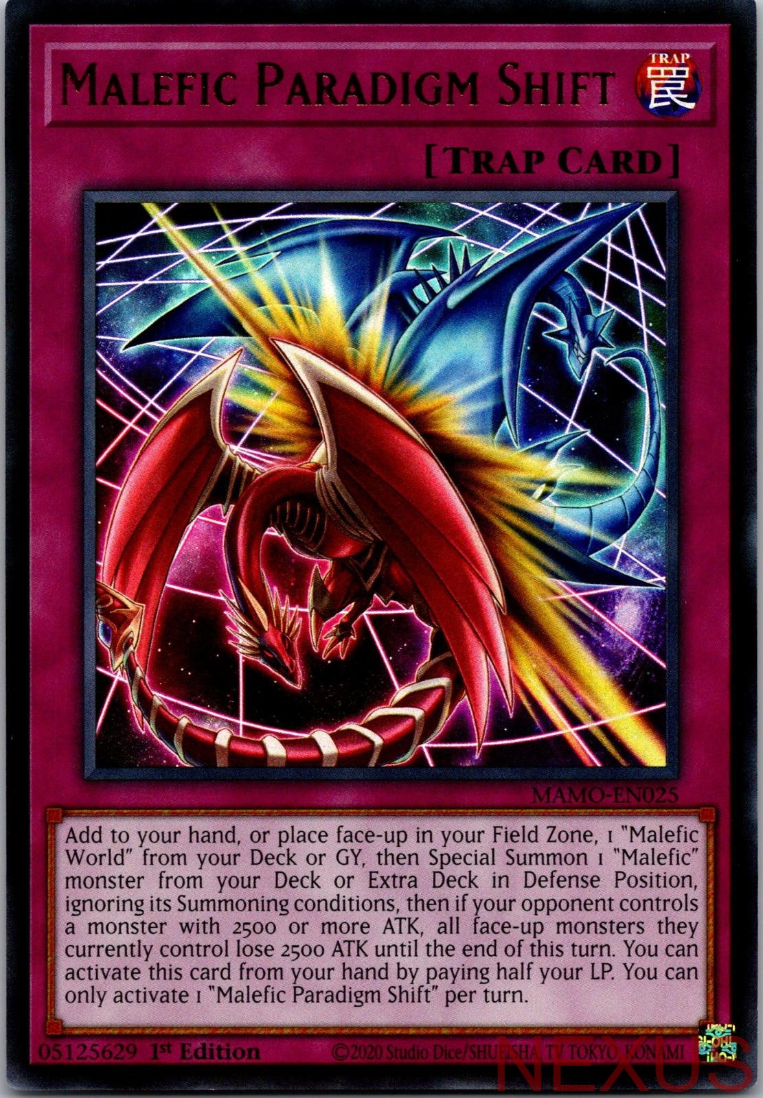 Malefic Paradigm Shift MAMO-EN025 Magnificent Monsters Yu-Gi-Oh 1st Edition NM