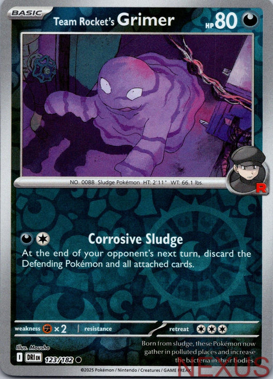 Team Rocket's Grimer 123/182 Common Reverse Holo Near Mint