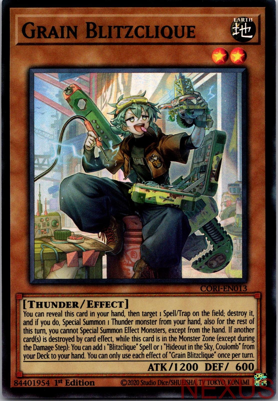 Grain Blitzclique CORI-EN013 Super Rare 1st Edition Near Mint