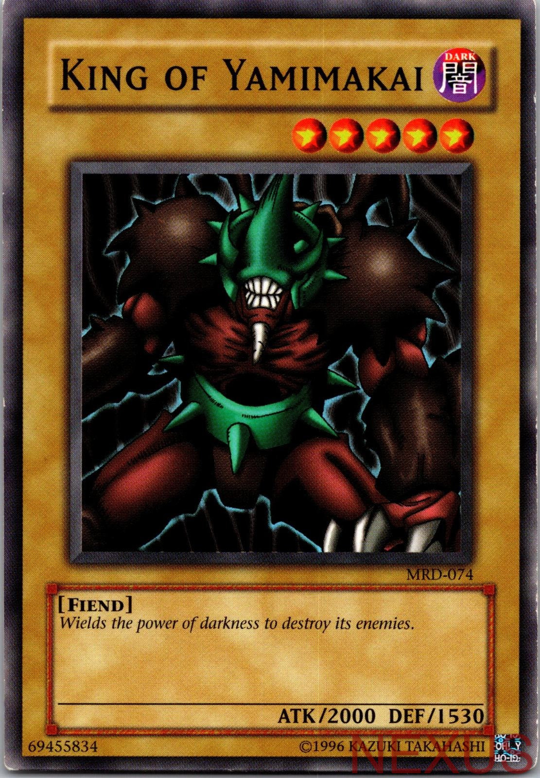 King of Yamimakai MRD-074 Common Metal Raiders Yu-Gi-Oh Unlimited Lightly Played