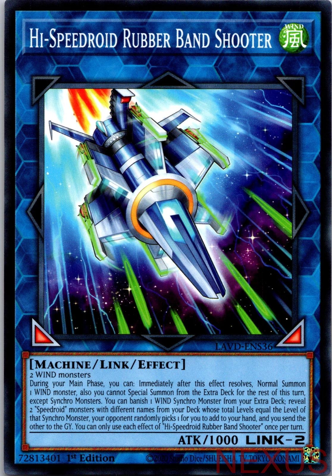 Hi-Speedroid Rubber Band Shooter LAVD-ENS36 Legendary Arc-V Decks 1st Edition NM
