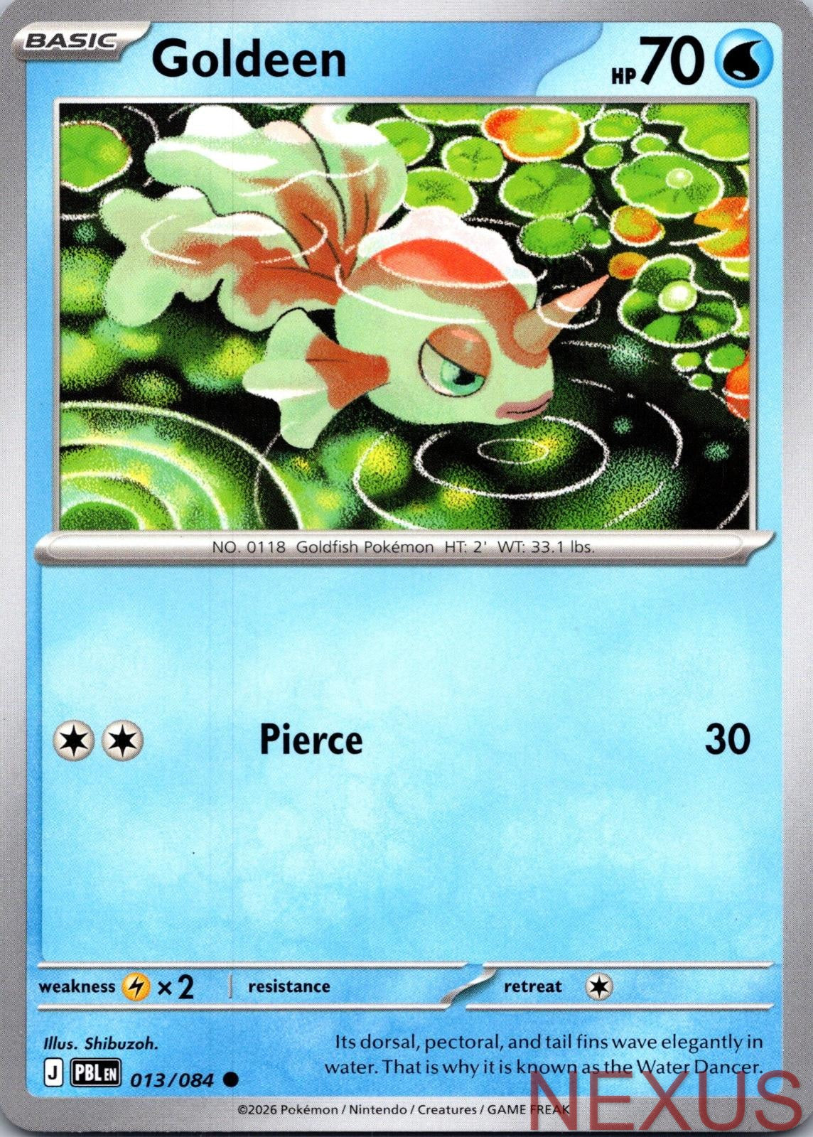 Goldeen 013/084 Common Near Mint