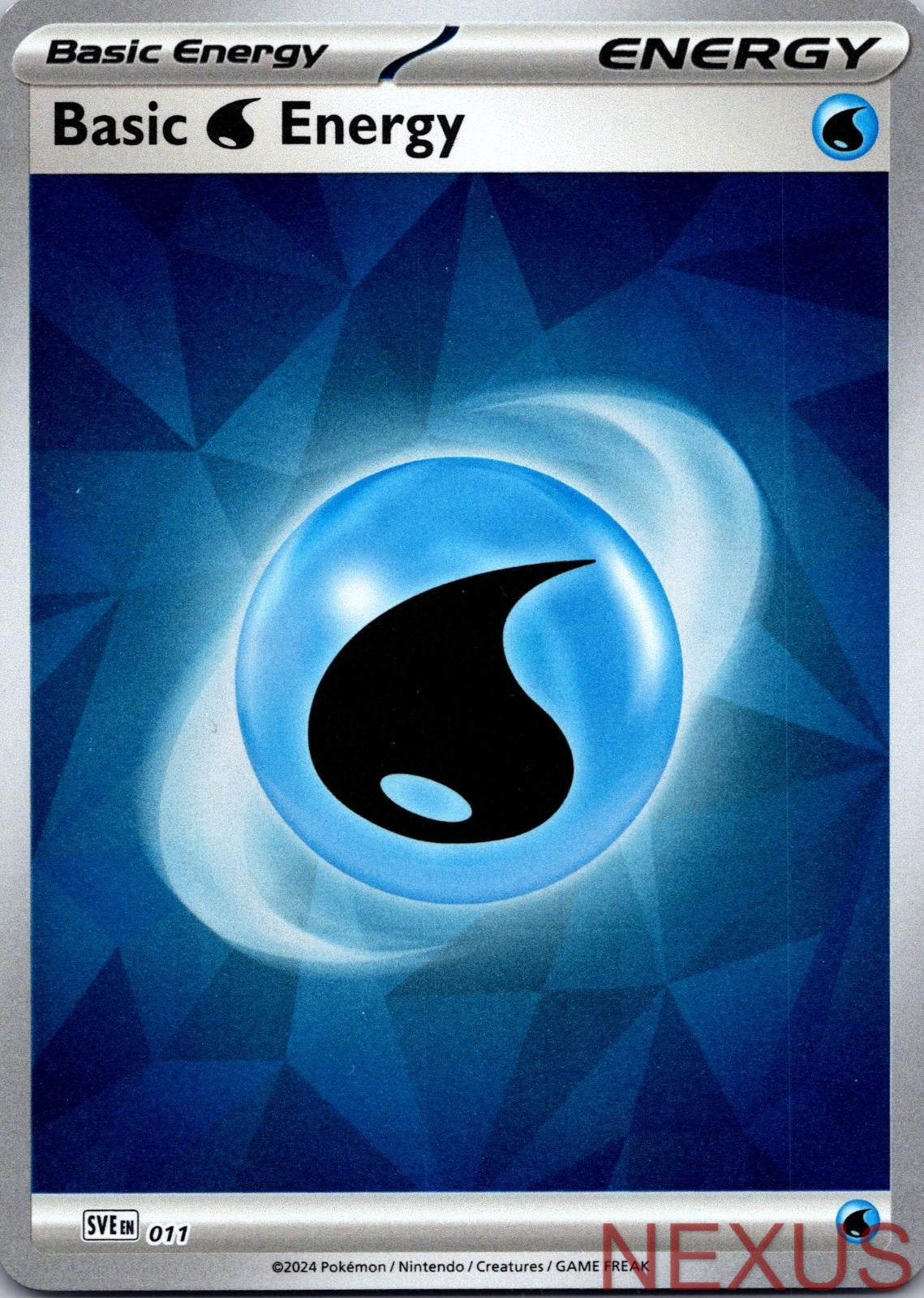 Basic Water Energy 011 Holo Near Mint