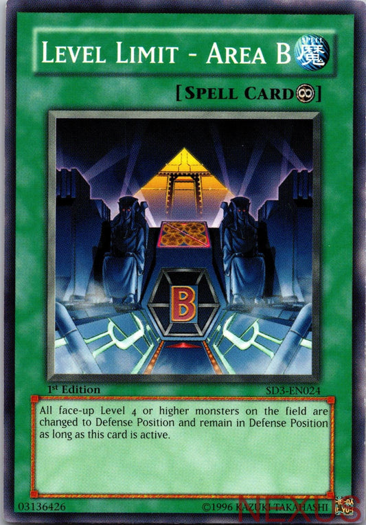 Level Limit - Area B SD3-EN024 1st Edition NM