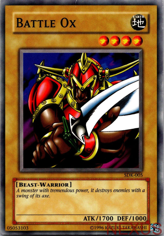 Battle Ox SDK-005 Common Starter Deck: Kaiba Yu-Gi-Oh Unlimited Lightly Played