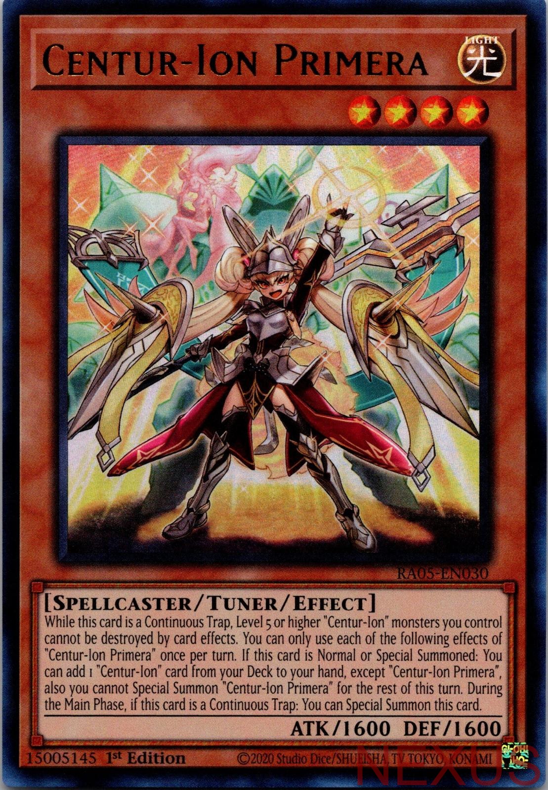 Centur-Ion Primera (Ultra Rare) RA05-EN030 Ultra Rare 1st Edition Near Mint