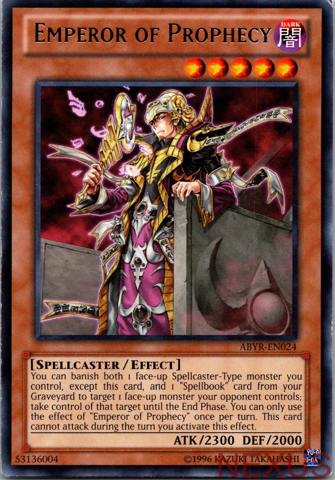 Emperor of Prophecy ABYR-EN024 Rare Unlimited Lightly Played