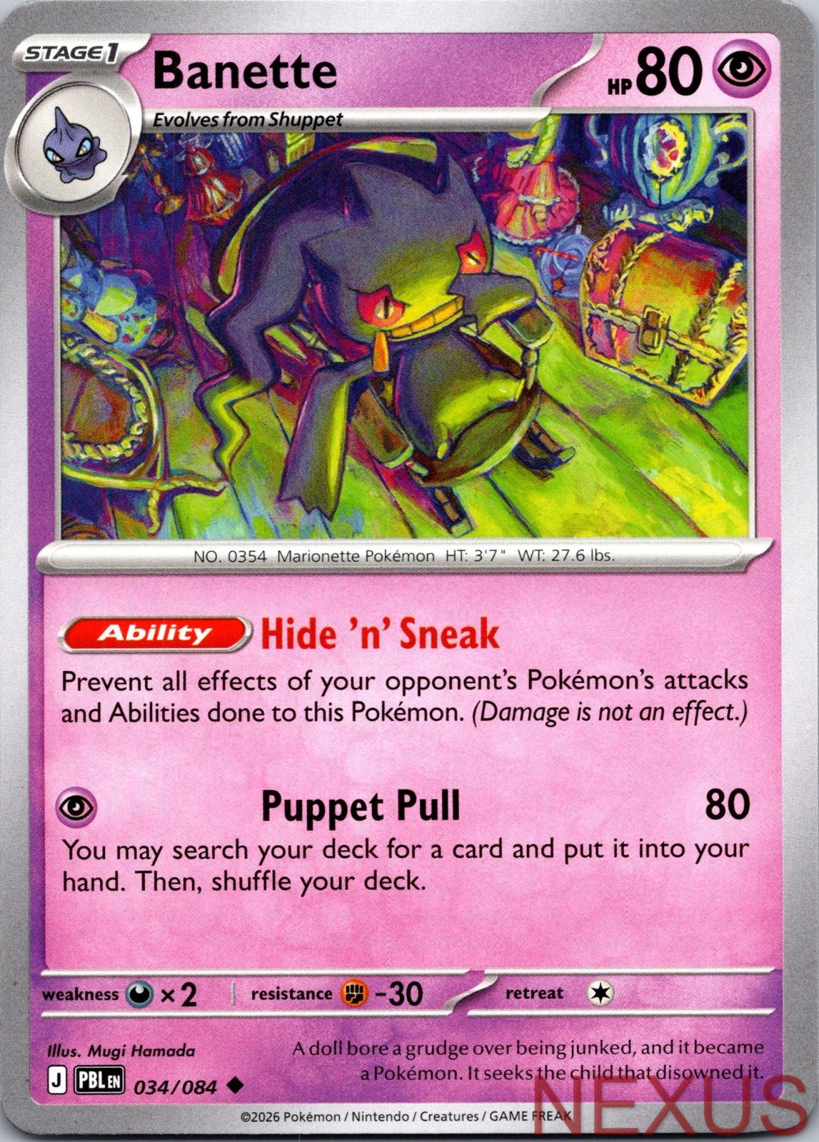 Banette 034/084 Uncommon Near Mint