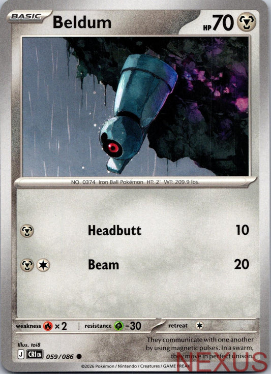 Beldum 059/086 Common Near Mint