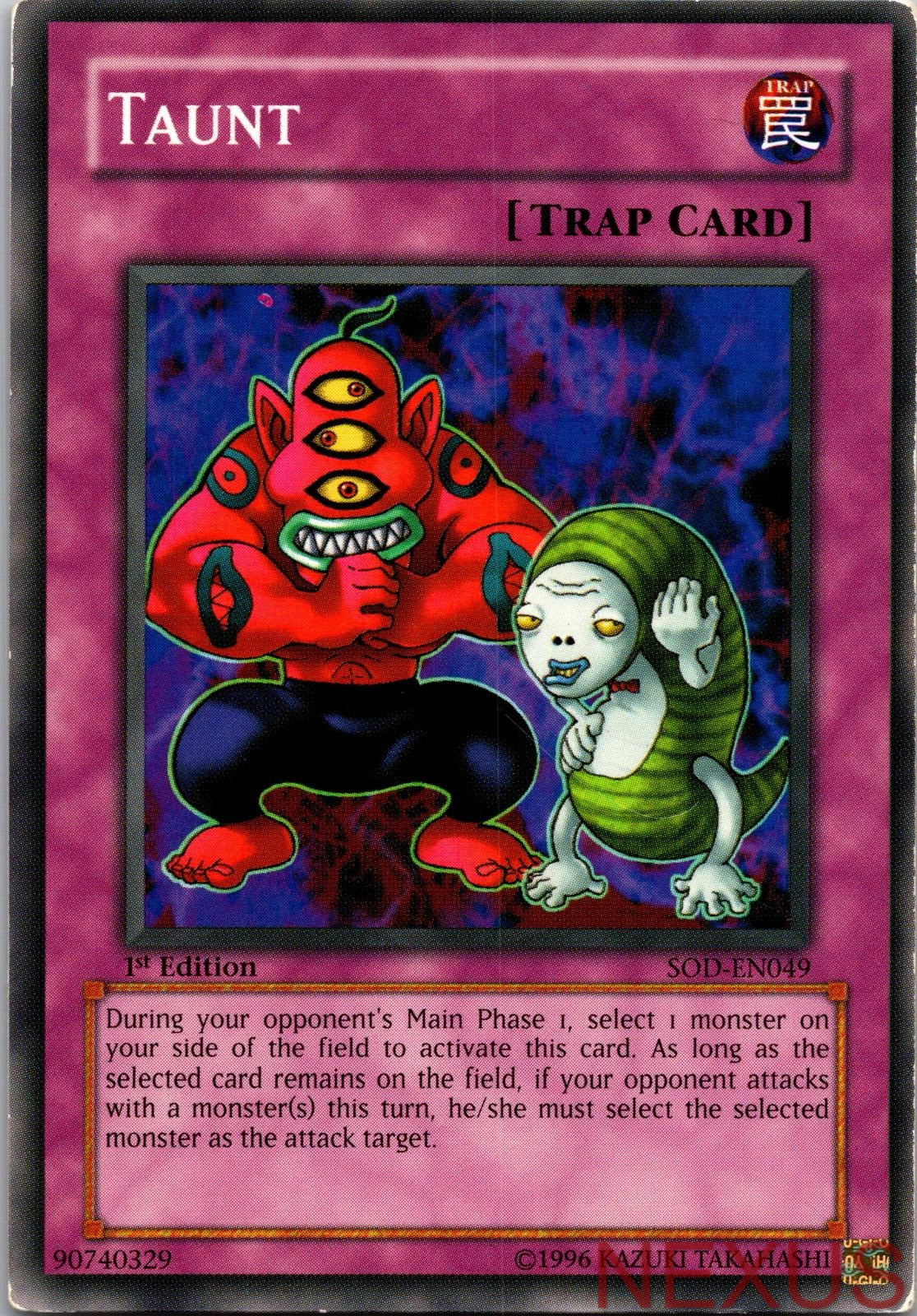 Taunt SOD-EN049 Common 1st Edition Lightly Played