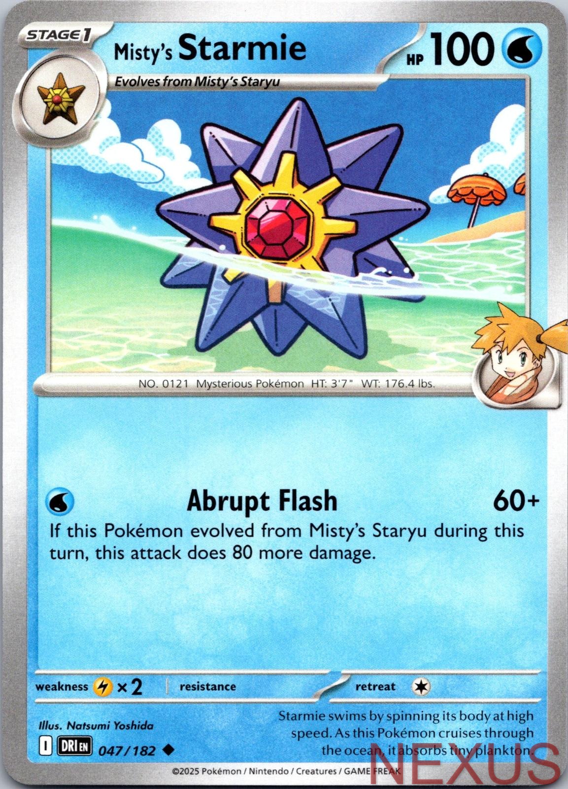 Misty's Starmie 047/182 Uncommon Near Mint