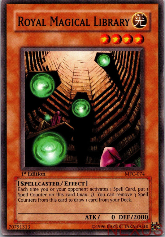 Royal Magical Library MFC-074 Common Magician's Force Yu-Gi-Oh 1st Edition NM