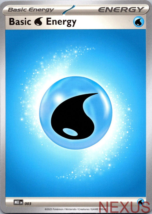 Basic Water Energy - 003 3 Common Mega Evolution Energies Pokemon Near Mint