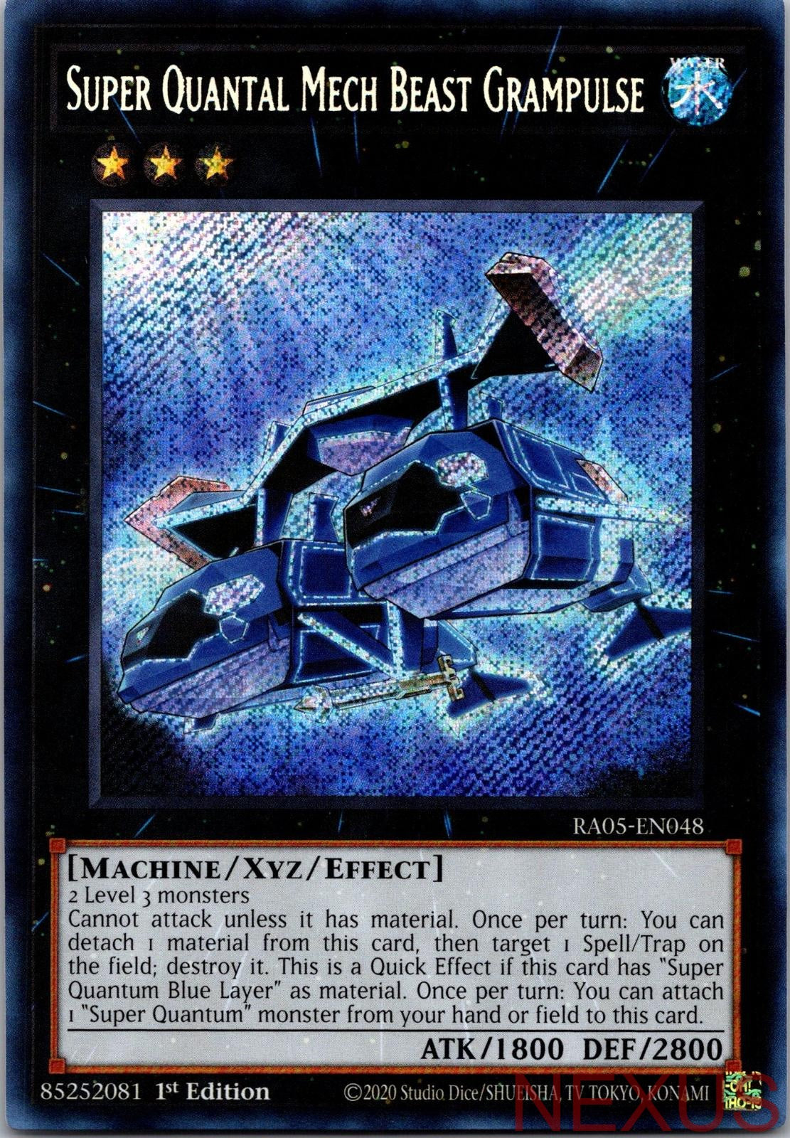 Super Quantal Mech Beast Grampulse (Secret Rare) RA05-EN048 1st Edition NM