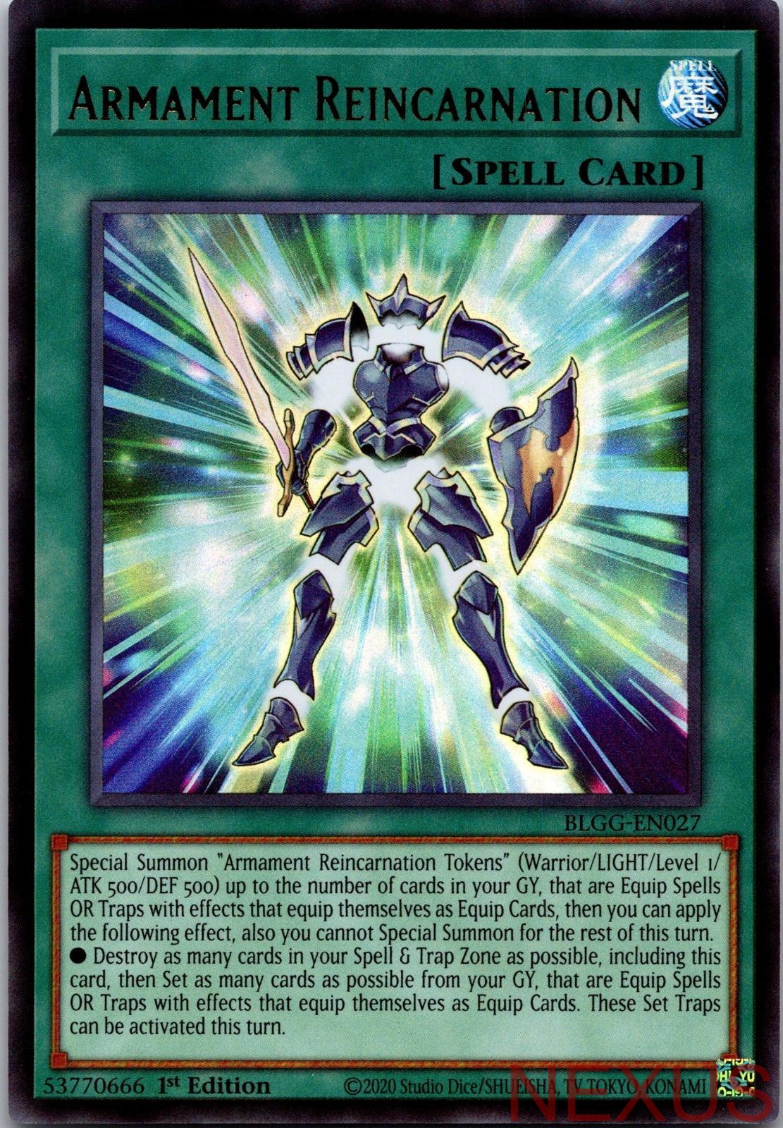 Armament Reincarnation BLGG-EN027 Ultra Rare 1st Edition Near Mint