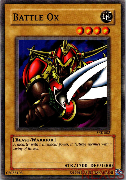 Battle Ox SKE-002 Common Starter Deck: Kaiba Evolution Unlimited Near Mint