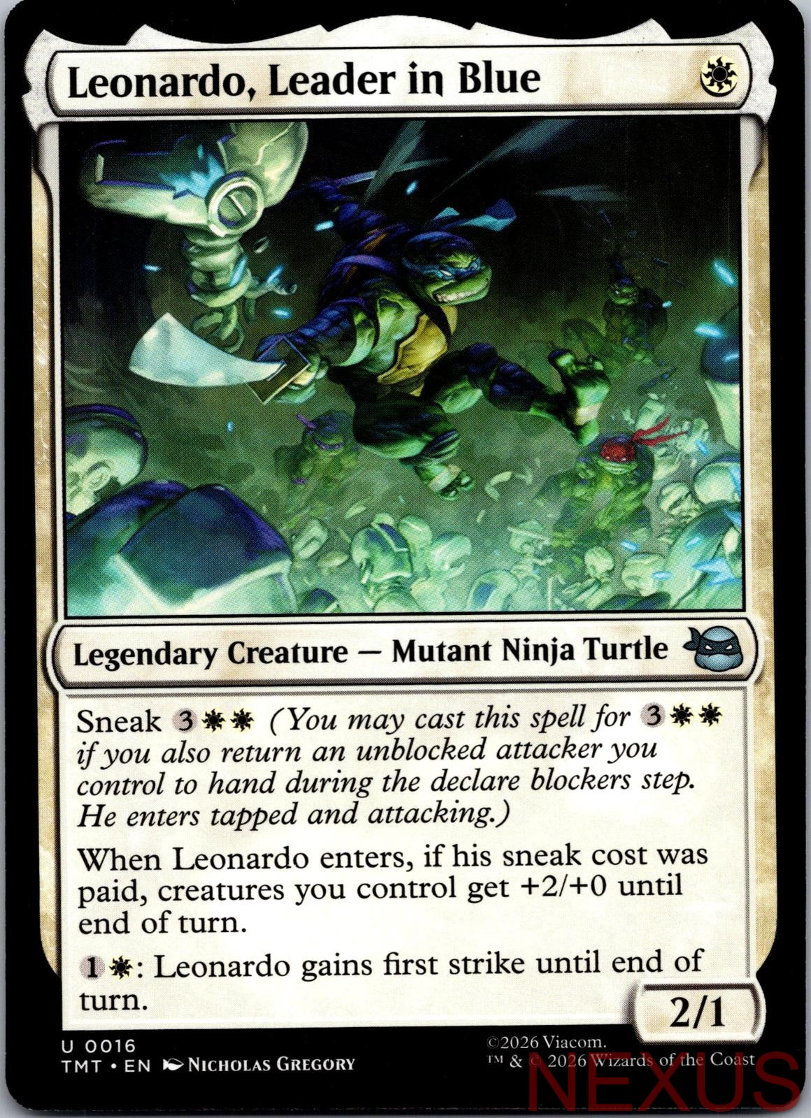 Leonardo, Leader in Blue 0016 Teenage Mutant Ninja Turtles NM