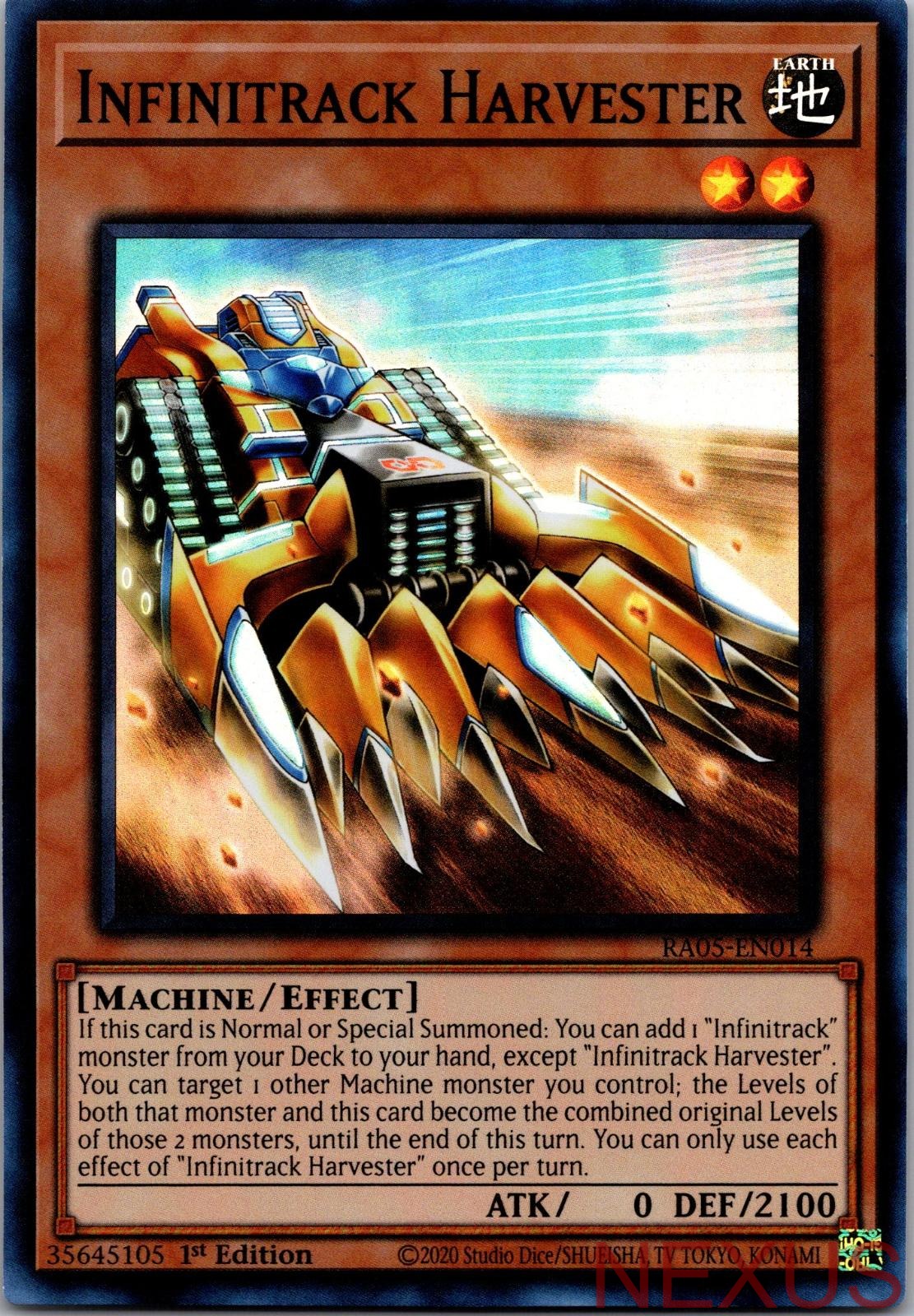 Infinitrack Harvester RA05-EN014 Super Rare 1st Edition Near Mint