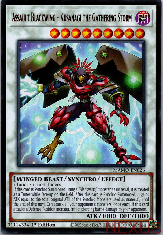 Assault Blackwing - Kusanagi the Gathering Storm MAMO-EN026 1st Edition NM