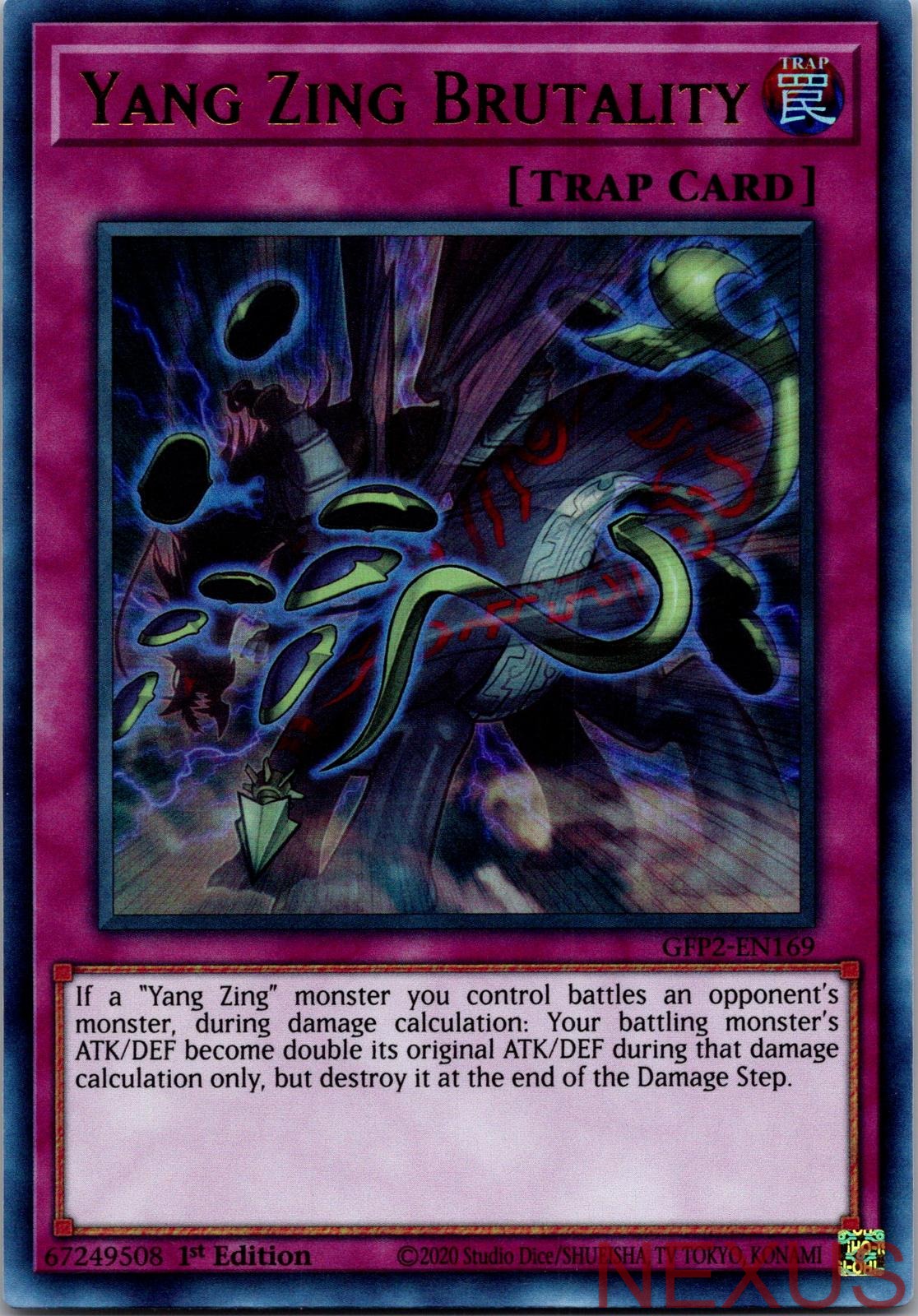 Yang Zing Brutality GFP2-EN169 Ultra Rare 1st Edition Near Mint