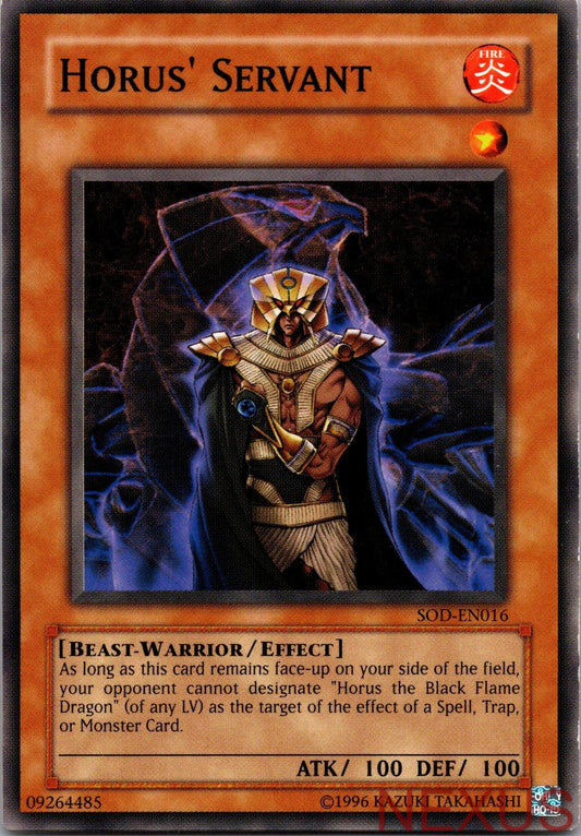Horus' Servant SOD-EN016 Common Soul of the Duelist Unlimited Near Mint
