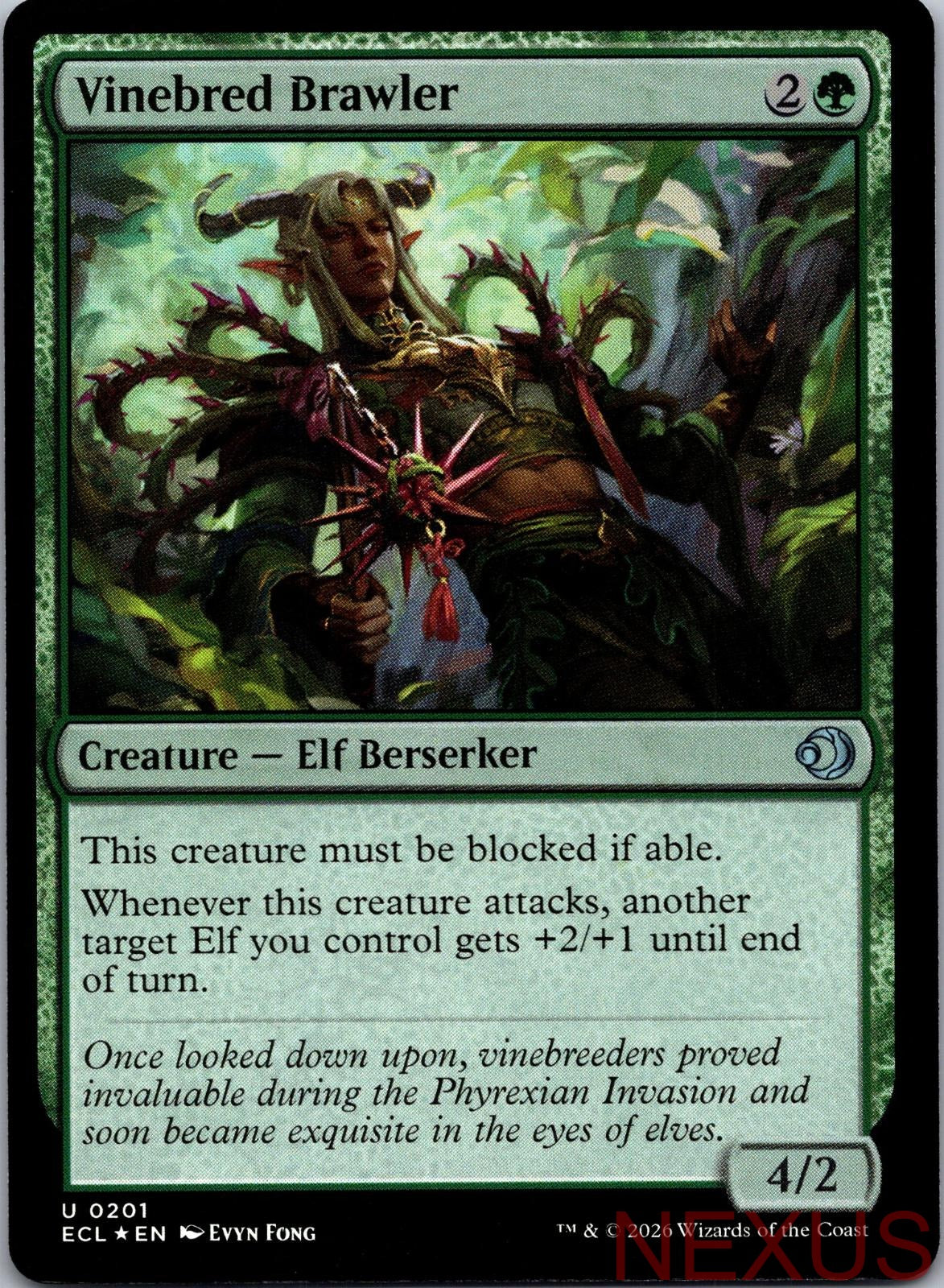 Vinebred Brawler 201 Uncommon Foil Near Mint