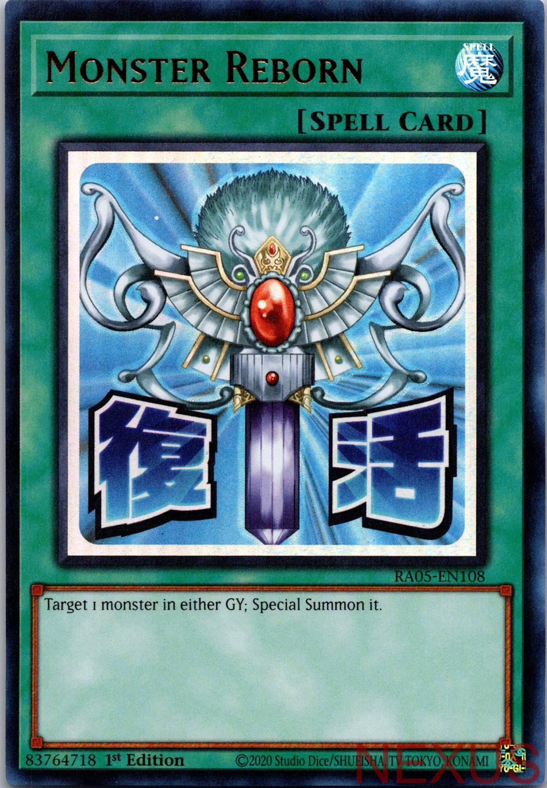 Monster Reborn RA05-EN108 Ultra Rare 1st Edition Near Mint