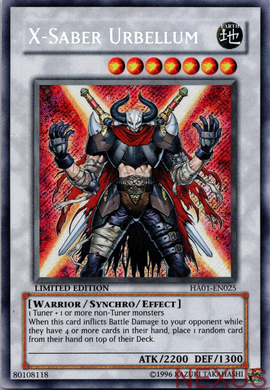 X-Saber Urbellum HA01-EN025 Secret Rare Limited Near Mint
