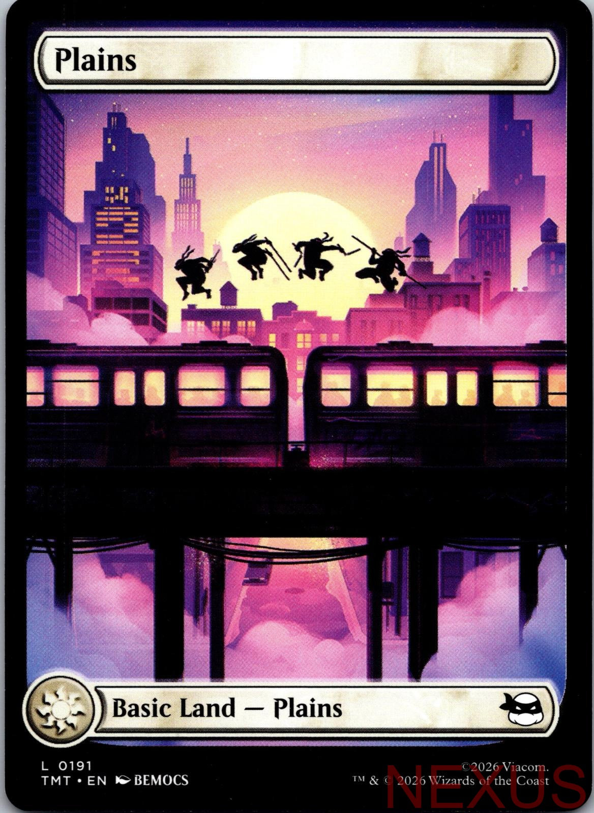 Plains (0191) 0191 Land Teenage Mutant Ninja Turtles Magic: The Gathering NM
