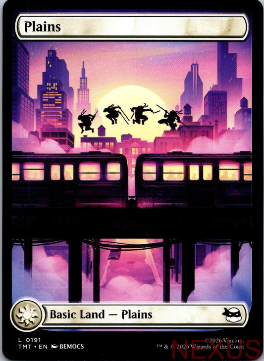 Plains (0191) 0191 Land Teenage Mutant Ninja Turtles Magic: The Gathering NM