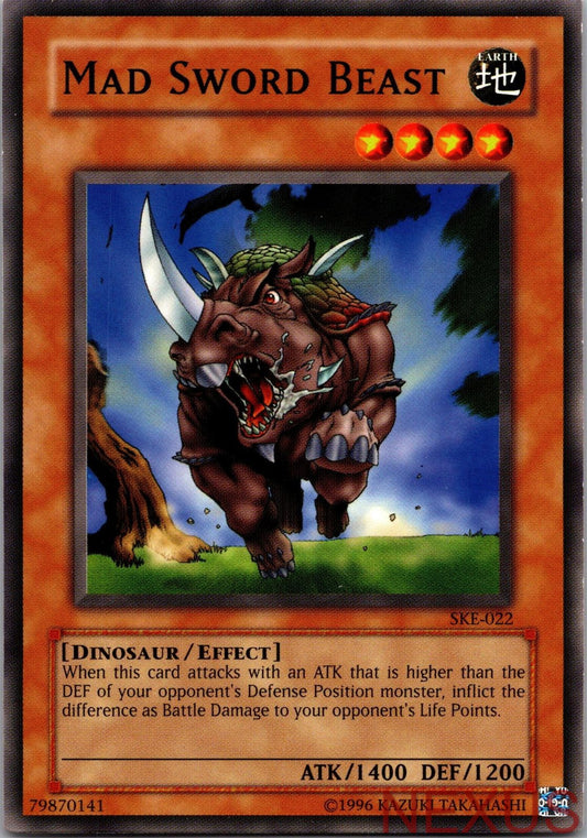 Mad Sword Beast SKE-022 Common Starter Deck: Kaiba Evolution Unlimited Near Mint